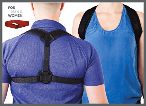 UPC 651814070521, Posture Corrector for Women &amp; Men - Adjustable back brace for upper and lower back correction - Posture, lumbar, clavicle and shoulder support in a natural way - Exercise resistance band included