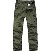 Boys Cargo Pants Kids' Hiking Quick Dry Lightweight Convertible Youth Waterproof Outdoor Camping Fishing Scout Pants
