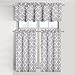 Regal Home Collections Café Styled Shabby Lattice Maison Kitchen, Curtains-Assorted Colors, (Gray)