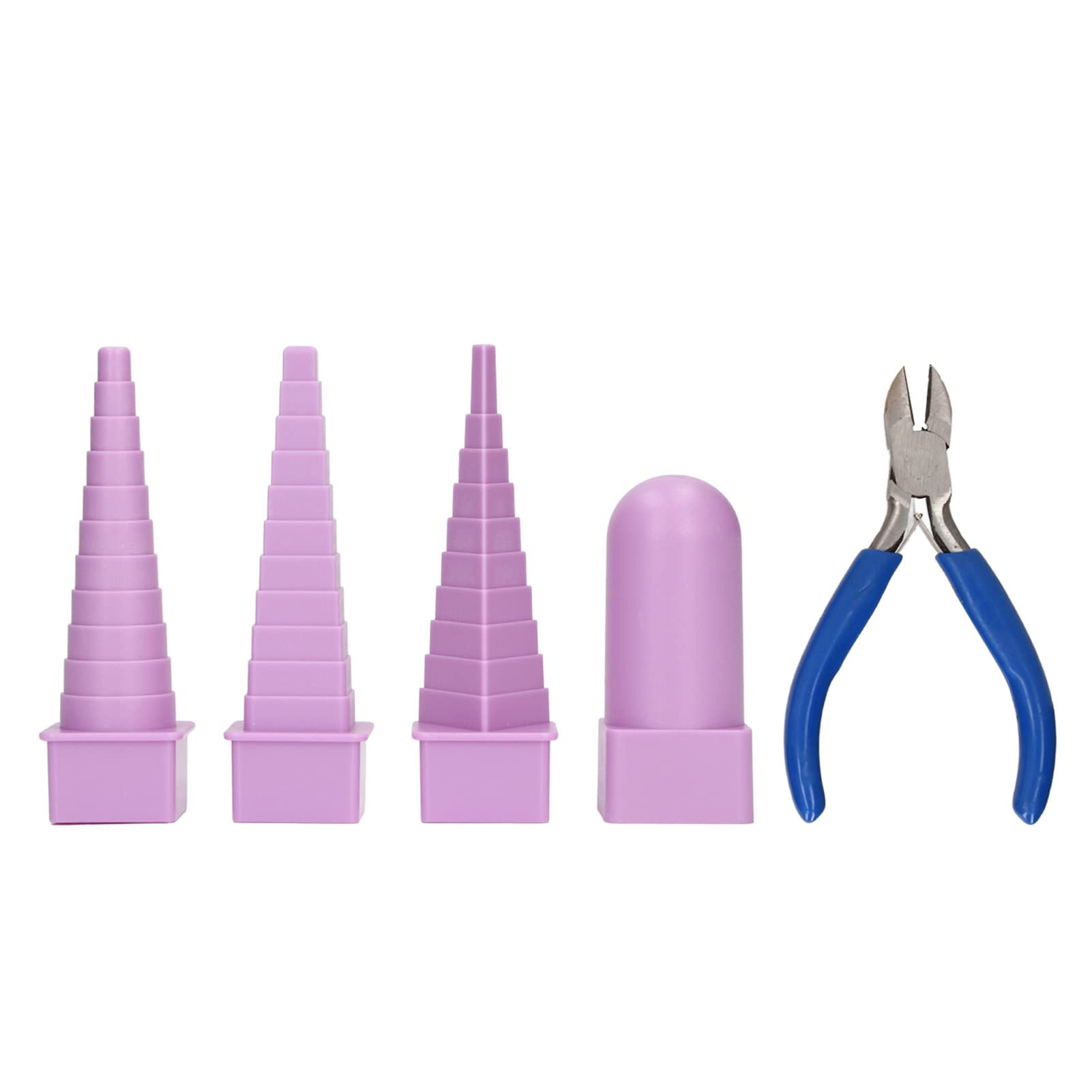 Mandrel Wire Wrapping Tools 4Pcs Jewelry Mandrel with Round, Oval, Square, 5in Pliers Jewellery Making Tool Portable Ring Mandrel for Wire Wrapping Metal Winding Earrings