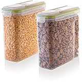 Cereal Container Airtight Watertight - Cereal Dispenser Storage Keeper 16.9 Cup 135.5oz - 2 Pack by Perlli