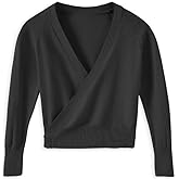 Tegmk Girl's Women's Dance Wrap Sweater Ballet Top Warm up for Leotards, Dress