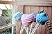 Cake Pop Star Heart and Flower Mold Baking Tong Set with Handmade Cake Ball Scissors and 100 Stick, Mint