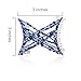 Original Non-Slip Hair Clip for Fine, Thin, Short & Straight Hair - Crystal Blue Double Comb for Easy Comfy Updo Styles Holds Snug (Medium Decorative Adjustable)