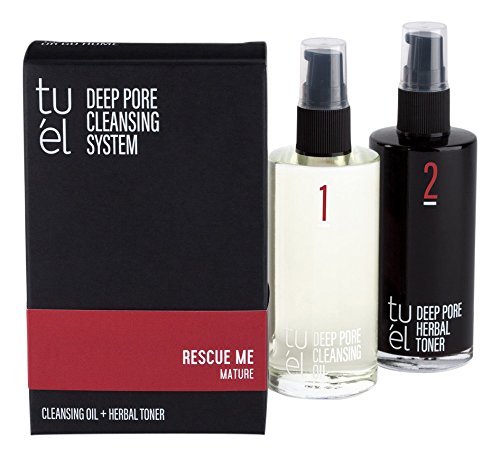 Tu'el Deep Pore Cleansing Duo Rescue Me Cleansing Oil & Herbal Toner for Mature Skin, 5 Fluid Ounce