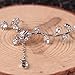 Ear Crawler Earrings Leaves Climber Ear Cuff Chandelier Rhinestone Wrap Pin Asymmetric Flower Tassel Stud Silver Plated
