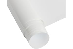 GTUFOTE PU HTV Heat Transfer Vinyl for Shirts,12" x 8 FT White lron on, Outlast 50+ Washes, White lron on Vinyl HTV Vinyl Rolls for T Shirts for All Cutting Machine-Easy Weed, No Residue