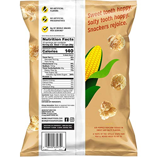 Smartfood Sweet & Salty Kettle Corn Flavored Popcorn, 10 Ounce Pricepulse