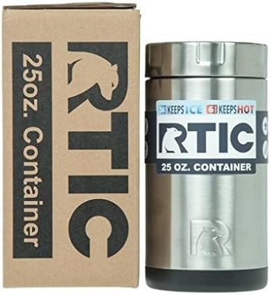 RTIC Insulated Thermal Stainless Steel Food Container Stays Hot for 6 Hours or Cold for 12 Hours (25oz)