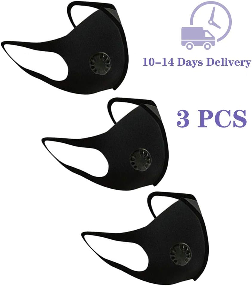 3 PCS Anti Dust Mask Face Mouth Mask for Cycling Camping Travel, Washable, Reusable Unisex Mask Cloth Masks