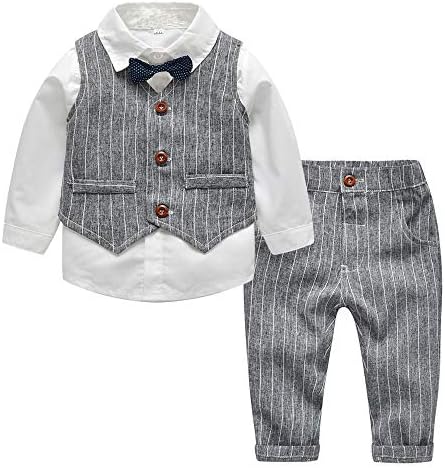 スポンサー プロダクト Suerba ベビー服 洋装フォーマル 爆売り スーツ 男の子 70cm 結婚式 卒園式 入園式 蝶ネクタイ おしゃれ ベスト