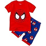 Boys Pajamas 'Spider' 100% Cotton Kid Clothes 2 Piece Pajama Sets 2T-7T