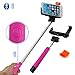 Adjustable Extendable Wireless Bluetooth Mobile Phone Remote Camera Shooting Shutter Monopod Handheld Self Portrait Selfie Stick for Iphone 4 4s, Iphone 5 5s 5c, Samsung S3 S4 S5,samsung Note 2 Note 3, HTC One M7 M8, Google Exus 4 5, Lg G2, Sony Xperia Z1 Z2 Compatible for Smart Phones with IOS 4.0 and Android 3.0 or Above System (Red-wireless Monopod)