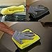 GES Car Wash Mop Mitt Kits with Long Handle, 3 in 1 Chenille Microfiber Car Wash Brush with Drying Squeegee Sponge, Car Cleaning Tools 180 Degree Rotation for Washing Car, RV, Truck