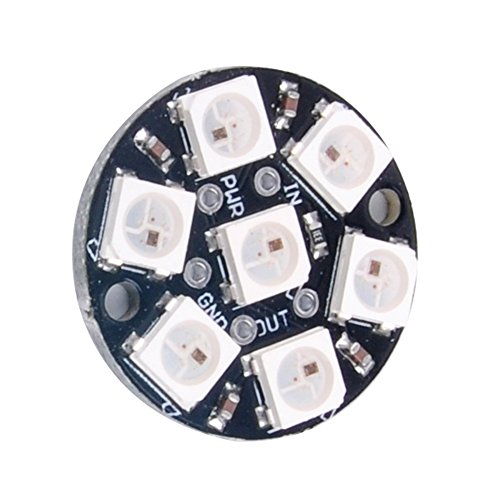 DIYmall 7 Bits 7 X WS2812 5050 RGB LED Ring Lamp Light with Integrated Drivers