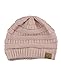 Unisex Trendy Warm Chunky Soft Stretch Cable Knit Slouchy Beanie Skully