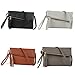 JIARUO Women Tassel Fold Cover Sling Small Leather Crossbody Bag Handbag Purse