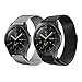CAGOS Compatible Galaxy Watch (42mm)/Galaxy Watch Active Bands Sets, 20mm 2 Pack Stainless Steel Milanese Loop Mesh Bracelet Strap Replacement for Galaxy Watch 42mm/ Ticwatch E Smartwatch -Small