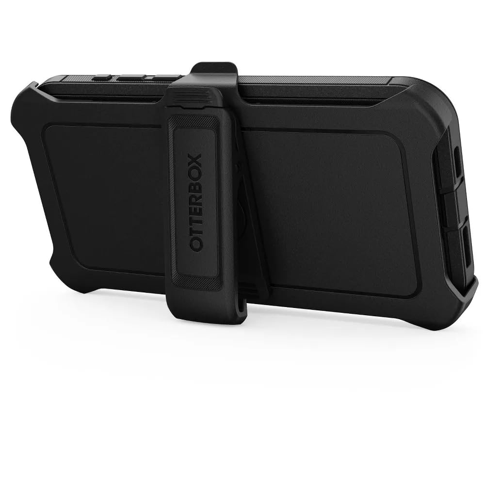 OtterBox iPhone 15 Pro Max (Only) - Defender Series Case - Black - Screenless - Rugged & Durable - with Port Protection - Holster Clip Includes - Microbial Defense Protection