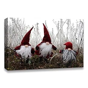 Christmas Santa Claus Decor Painting Artwork for Home Framed