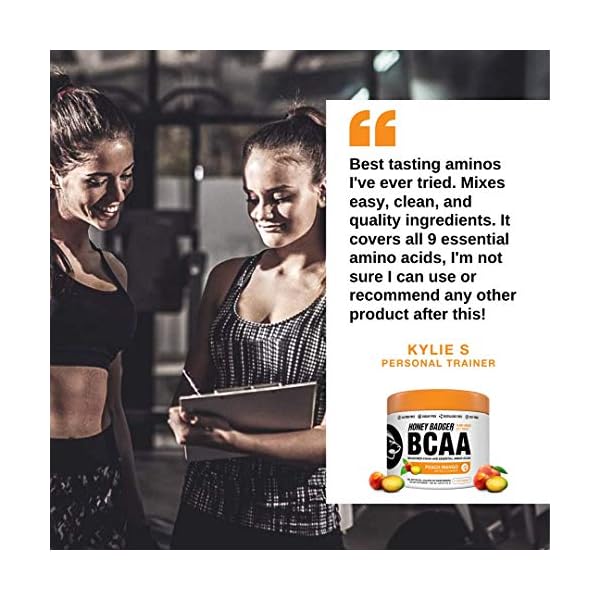 Honey Badger BCAA Amino Acids Electrolytes Powder, Keto, Vegan, Sugar