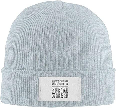 I May Be Wrong But Not Likely I Am A Social Worker Black Roll Fashion Unisex Knit Cap Ski Warm Slouchy Beanie