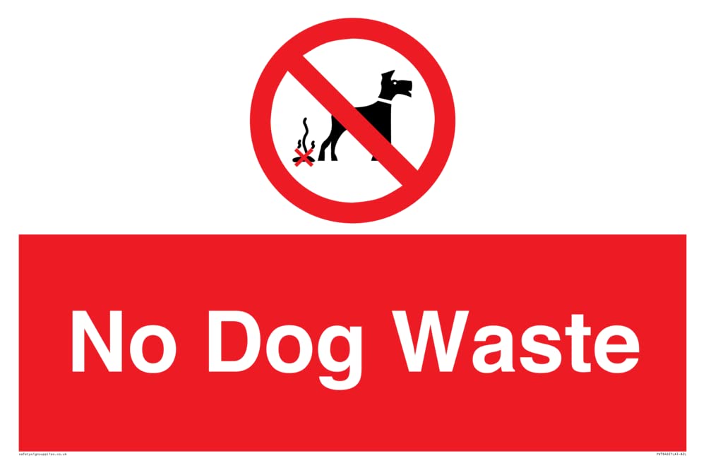 No Dog Waste Sign - 600x400mm - A2L