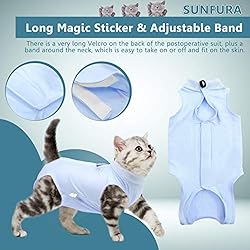 SUNFURA Cat Recovery Suit, Cat Onesie for Cats
