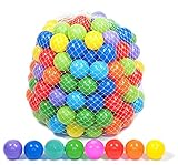 Playz 500 Soft Plastic Mini Play Balls with 8 Vibrant Colors - Crush Proof, No Sharp Edges, Non Toxic, Phthalate & BPA Free - Use in Baby or Toddler Ball Pit, Play Tents & Tunnels for Indoor & Outdoor