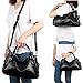 On Clearance Big Sale Heshe Women’s Fashion New Top Tote Handle Shoulder Crossbody Bag Vintage Handbag Purse (Black1)