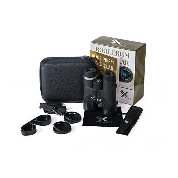 Xgazer Optics HD 10 x 42 Professionelles Fernglas – Hochleistungs-Fernglas für Reisen, Jagd, Angeln, Safari, Augenentlastung mit Umhängeband, Reinigungstuch und Tragetasche – Bild 7