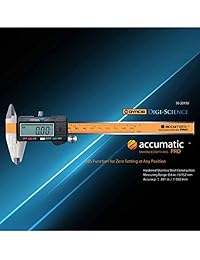 Pinza electrónica digital Gyros DIGI-SCIENCE™ Accumatic Pro. Medición absoluta, medidas de hasta 0-6” o 0-150mm. Gran pantalla LCD de alta resolución. Conversión de pulgadas a milímetros