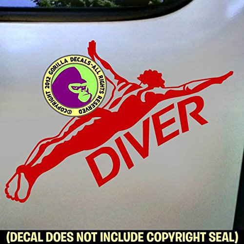 DIVER MALE #2 Springboard Vinyl Decal Sticker A