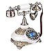 fosa European Antique Phone, Retro Vintage Telephone Phones Classic Desk FSK/DTMF Landline Phone with Real Time & Caller ID Display for Office Home Living Room Decor, Wonderful Gift
