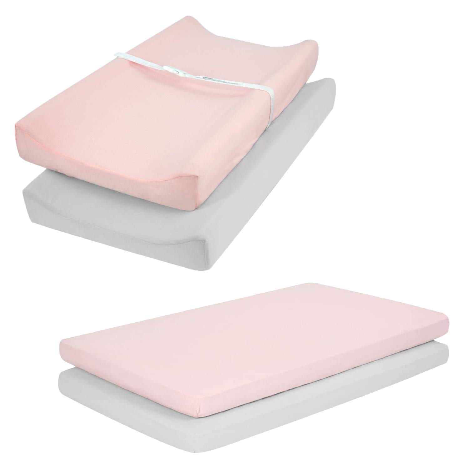 crib sheet and changing pad cover set