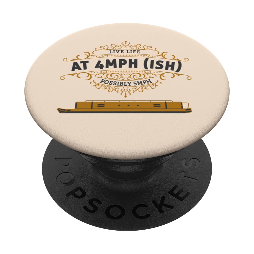 Narrowboat Design & Canal Boat Idea For Men & Boat Owners PopSockets Swappable PopGrip