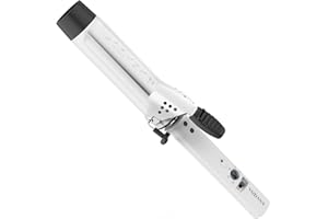 VODANA Professional GlamWave Ceramic Curling Iron, Long-Lasting Natural Curls, Instant Heat, Hair Curler, Curling Wand, Available in USA (1.4 inch, White)