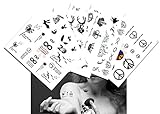 6-pack Elegant Daylite Temporary Tattoos, Sexy Finger, Shoulder, Neck, Arm Tattoo