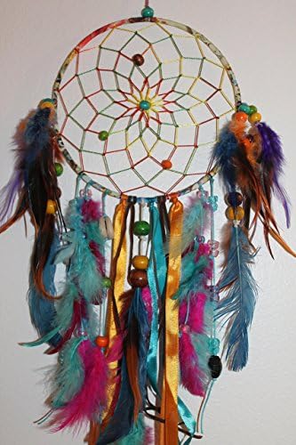 Medium `Rainbow Tie Dye Spirit Dream Catcher (Large or Medium)