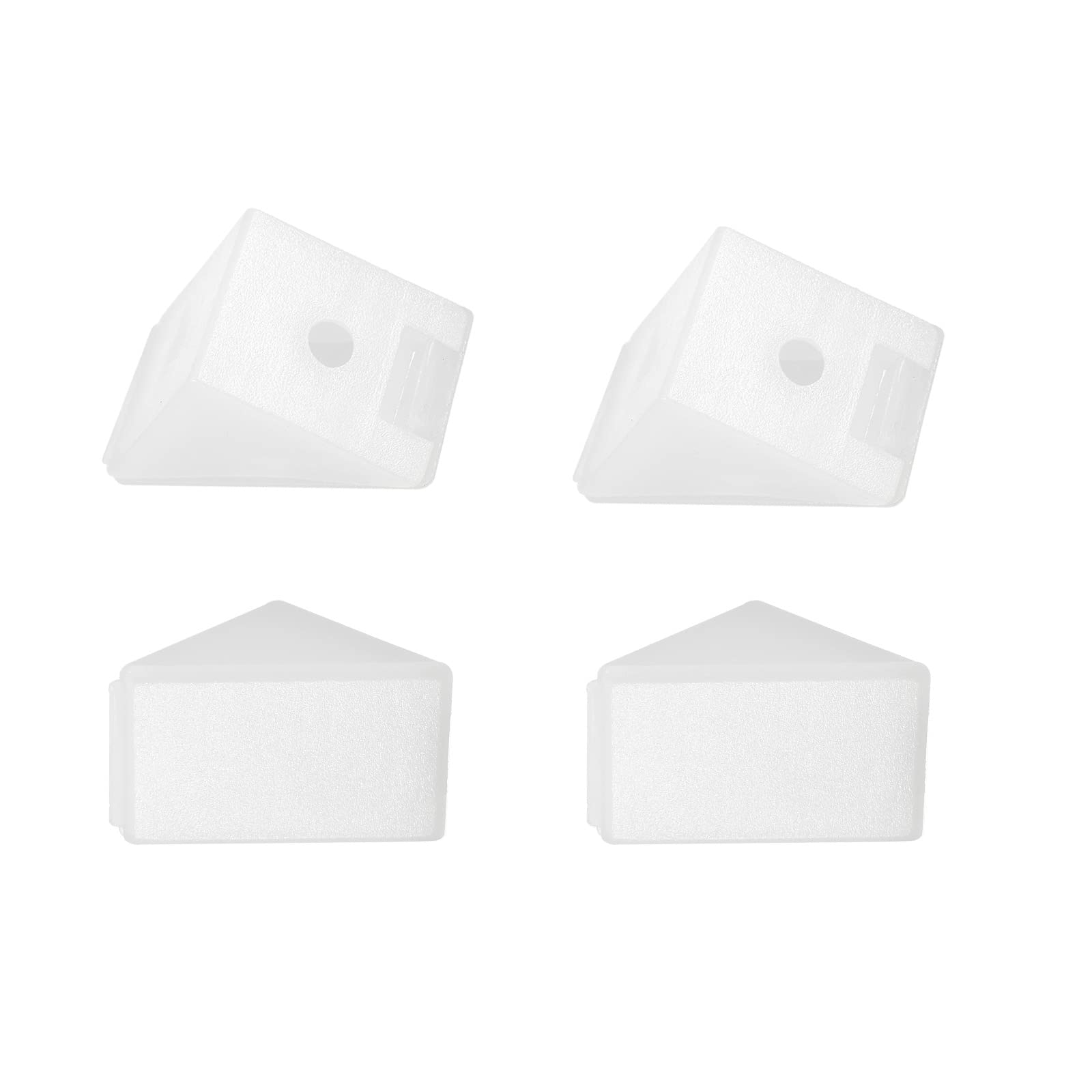 DTGN 21x21x17mm(LxWxH) Plastic Corner Brackets -10Pack - Good for Furniture Repairing - 2 Holes L Shape Right Angle Brace - White