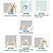 Amposei Fashion Light Refraction Frosted Window Glass Film Privacy for Bedroom Door 17.7 by 78.7 inches