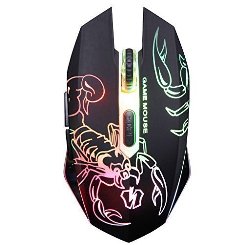 JC LETTON S1 USB Wired Gaming Mouse 2500DPI Gaming Mice with 4 Color LED Lights for PC Computer(Black) JC LETTON S1 USB Wired Gaming Mouse 2500DPI Gaming Mice with 4 Color LED Lights for PC Computer(Black)