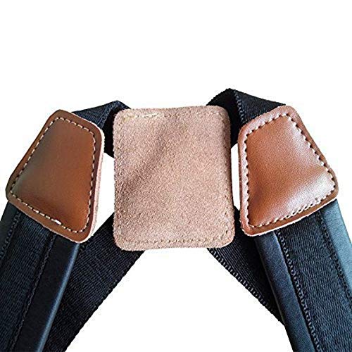 Algol - Professional Adjustable Tenor Alto Saxophone Strap Luxury Leather Snap Metal Hook Harness Double Shoulder Sax Neck Straps