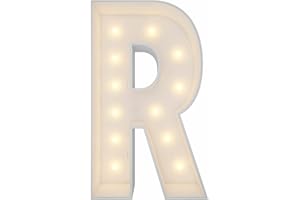 JW PASSION - PREMIUM QUALITY, MADE WITH PASSION Marquee Light Up Letters, 4FT Marquee Letters R, Mosaic Letters for Balloons, Mosaic Balloon Frame, Giant Cardboard Letters for Birthday Engagement Wedding Party Decoration, Balloon Arch Kit