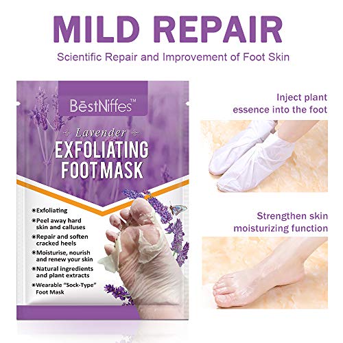 Foot Peel Mask, Exfoliating Foot Masks, Natural Exfoliator for Dry Dead