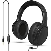 WMSZMSM Extra Long Cord Wired Headphone for TV and PC for TV Watching for Seniors with Volume Control Wired Headphones with Long Cord Length Universal 3.5mm AUX Audio(19.6FT)