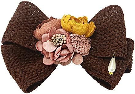 VJU Blooming Florence Blooming Cherry Blossom Mocha Brown Handmade Hair Barrettes Clips Pins Hairpins Accessories Bow Jewelry Hair Accessories Korean Fashion Best Christmas Gifts Presents Women Girls