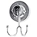 MySweetHome Hook Holder with Suction Cup and Double Hooks, Chrome