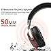 SIVGA SV004 Hi-Fi Wood Over-Ear Stereo Open Back Wired Headphones, Built-in Mic, Soft Earmuffs with Carrying Case (Rosewood)