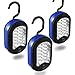 Cade 3 LED Compact Work Lights, 24 LEDs-Magnetic & Hook 2-in-1 Design(Black&Blue)